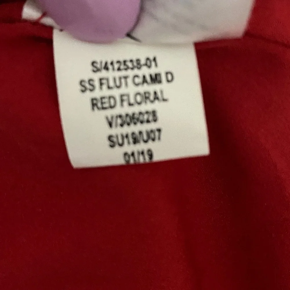 Old Navy Red Floral Flutter Sleeve Smocked Midi Dress XL Tall 412538-01 - Picture 7 of 10